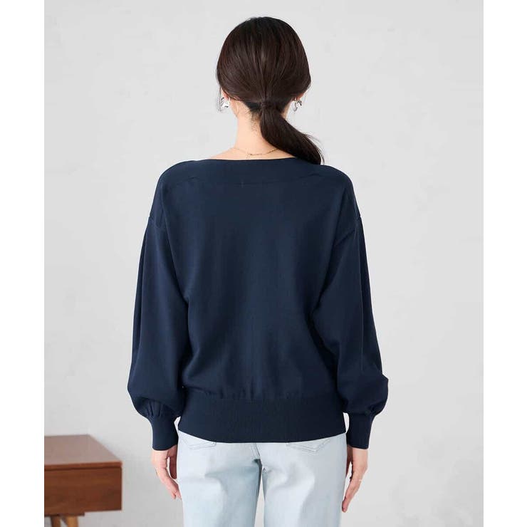 【洗える/UVカット】ボートネック袖タックニット | a.v.v【WOMEN】 | 詳細画像32 