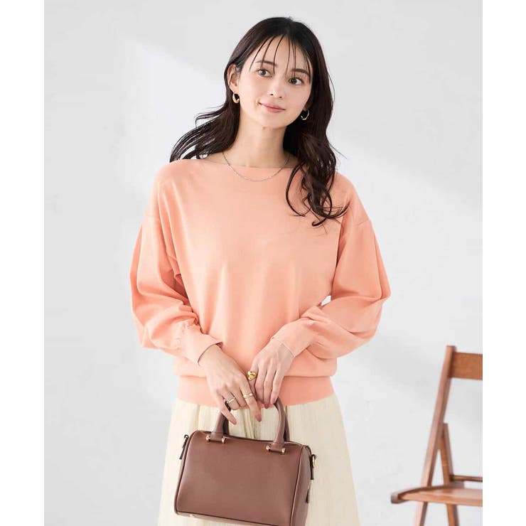 【洗える/UVカット】ボートネック袖タックニット | a.v.v【WOMEN】 | 詳細画像5 