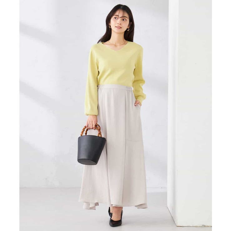 【洗える/UVカット】Vネックパフスリーブニット | a.v.v【WOMEN】 | 詳細画像10 