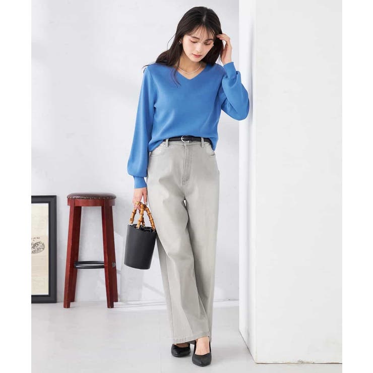 【洗える/UVカット】Vネックパフスリーブニット | a.v.v【WOMEN】 | 詳細画像22 