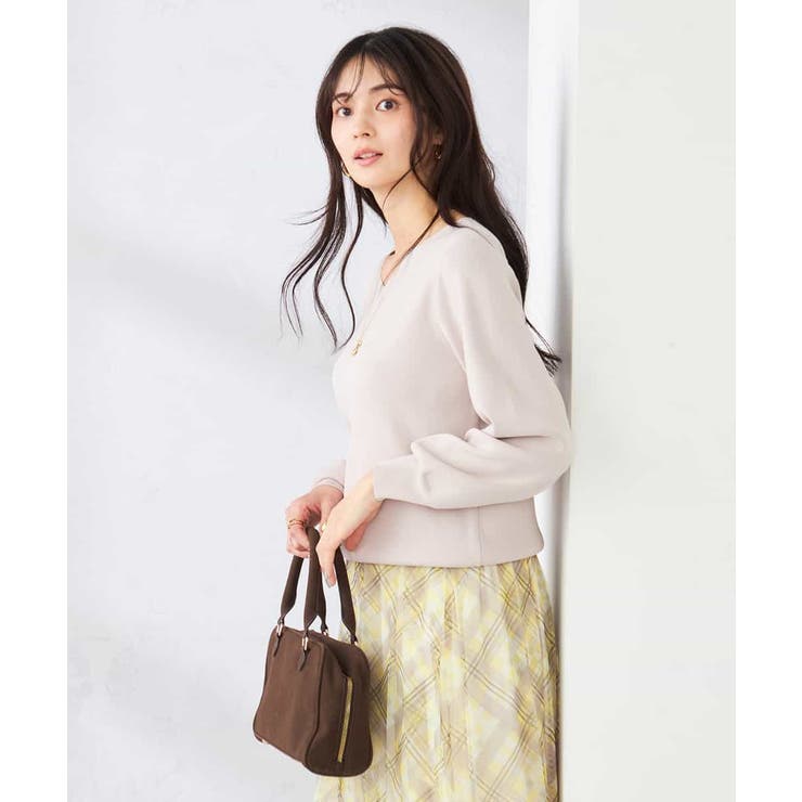 【洗える/UVカット】Vネックパフスリーブニット | a.v.v【WOMEN】 | 詳細画像25 