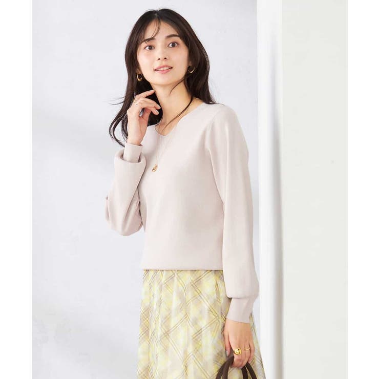 【洗える/UVカット】Vネックパフスリーブニット | a.v.v【WOMEN】 | 詳細画像26 