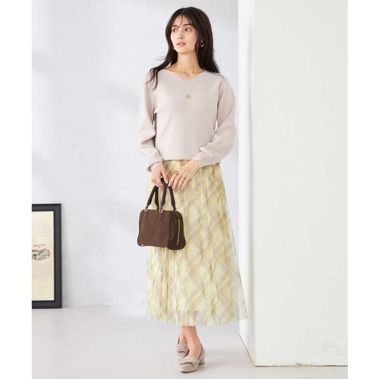 【洗える/UVカット】Vネックパフスリーブニット | a.v.v【WOMEN】 | 詳細画像30 