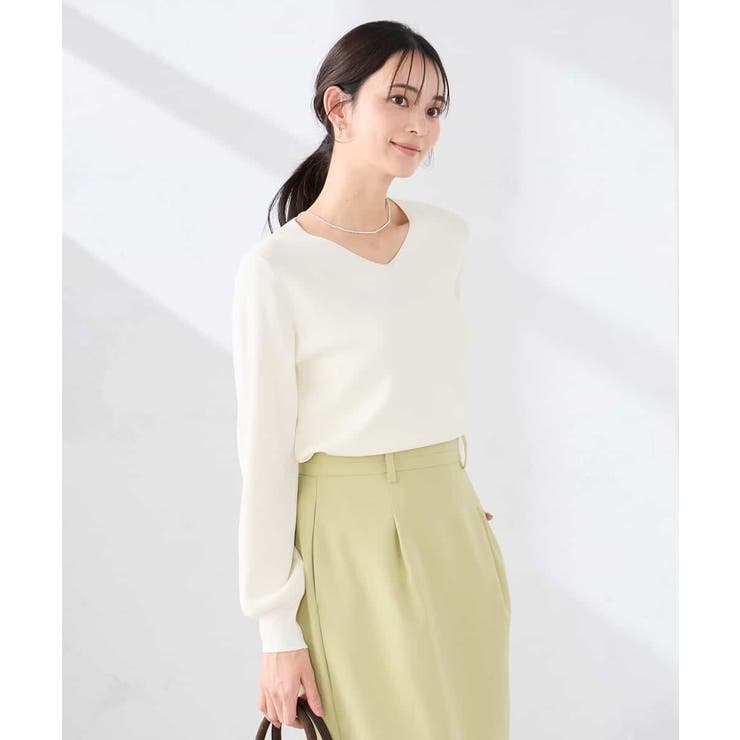 【洗える/UVカット】Vネックパフスリーブニット | a.v.v【WOMEN】 | 詳細画像31 