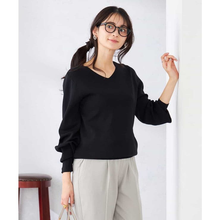 【洗える/UVカット】Vネックパフスリーブニット | a.v.v【WOMEN】 | 詳細画像39 