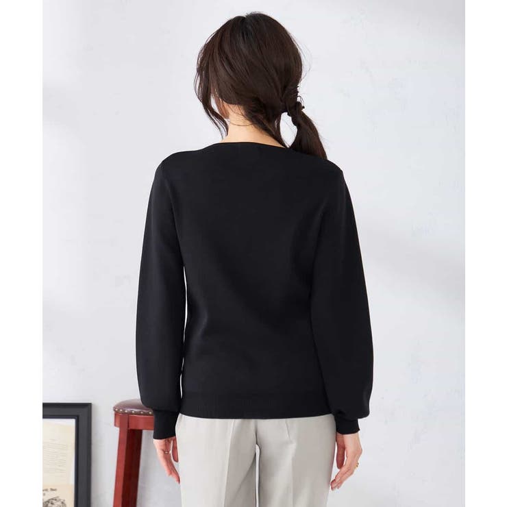 【洗える/UVカット】Vネックパフスリーブニット | a.v.v【WOMEN】 | 詳細画像46 