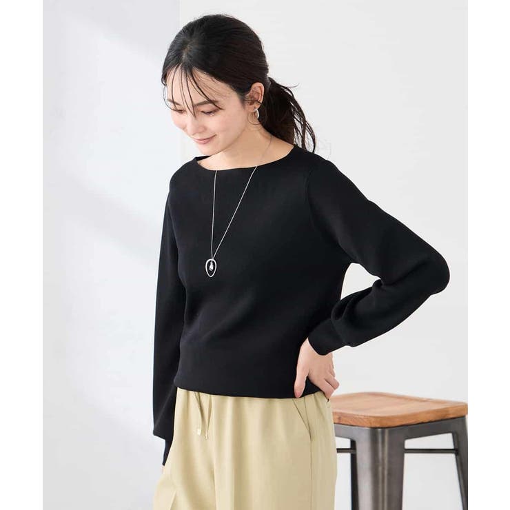 【WEB限定/洗える/UVカット】ボートネックパフスリーブニット | a.v.v【WOMEN】 | 詳細画像11 