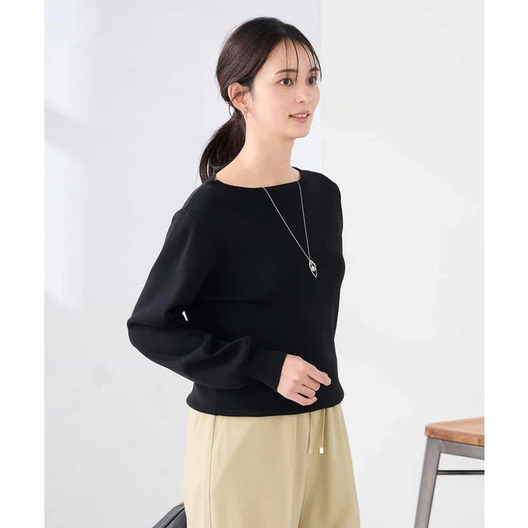 【WEB限定/洗える/UVカット】ボートネックパフスリーブニット | a.v.v【WOMEN】 | 詳細画像12 