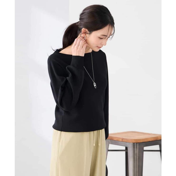 【WEB限定/洗える/UVカット】ボートネックパフスリーブニット | a.v.v【WOMEN】 | 詳細画像13 