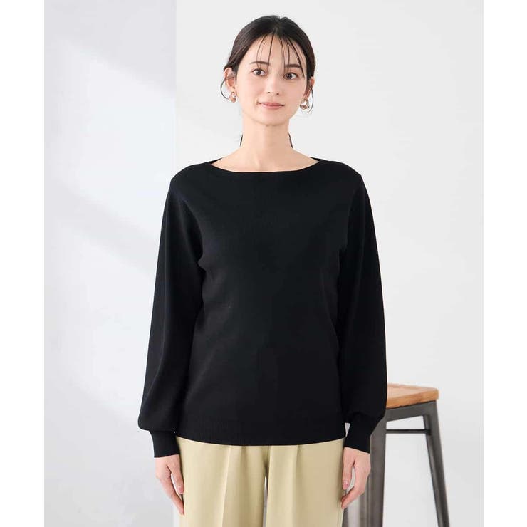 【WEB限定/洗える/UVカット】ボートネックパフスリーブニット | a.v.v【WOMEN】 | 詳細画像18 