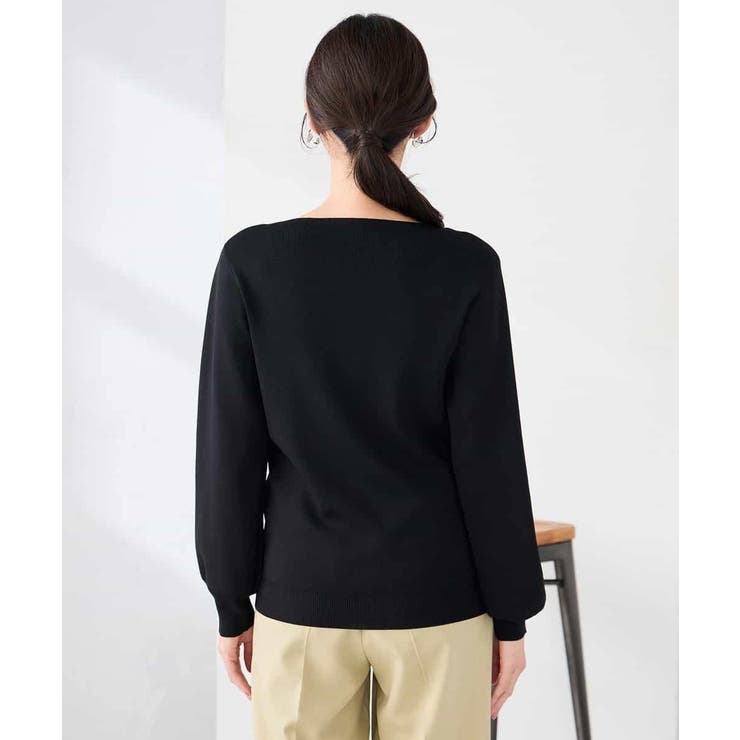 【WEB限定/洗える/UVカット】ボートネックパフスリーブニット | a.v.v【WOMEN】 | 詳細画像20 