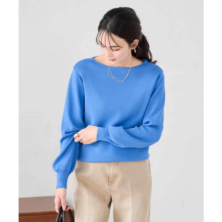 【WEB限定/洗える/UVカット】ボートネックパフスリーブニット | a.v.v【WOMEN】 | 詳細画像36 