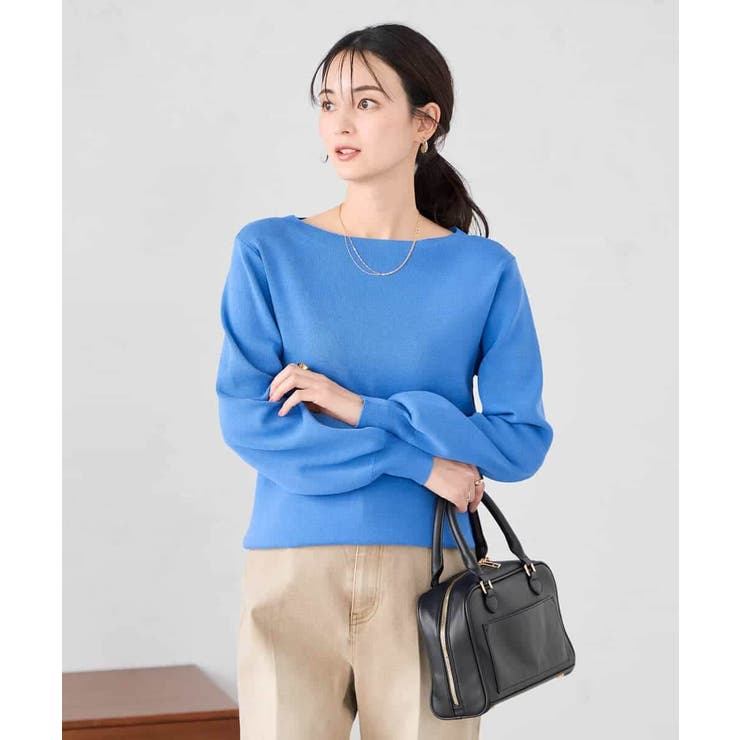 【WEB限定/洗える/UVカット】ボートネックパフスリーブニット | a.v.v【WOMEN】 | 詳細画像37 