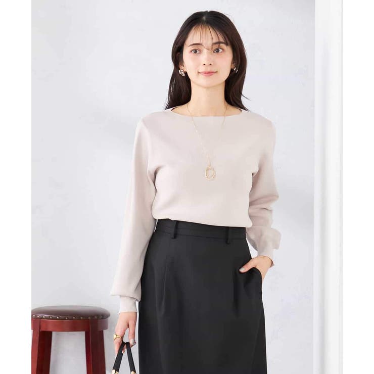 【WEB限定/洗える/UVカット】ボートネックパフスリーブニット | a.v.v【WOMEN】 | 詳細画像42 