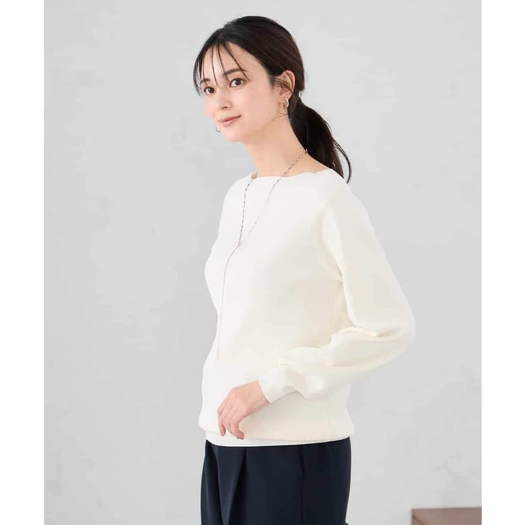 【WEB限定/洗える/UVカット】ボートネックパフスリーブニット | a.v.v【WOMEN】 | 詳細画像5 