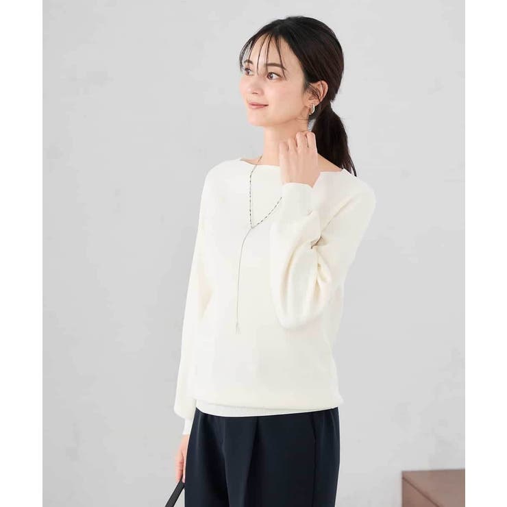 【WEB限定/洗える/UVカット】ボートネックパフスリーブニット | a.v.v【WOMEN】 | 詳細画像6 