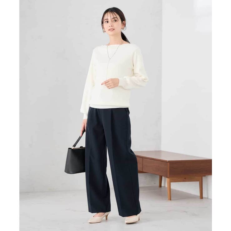 【WEB限定/洗える/UVカット】ボートネックパフスリーブニット | a.v.v【WOMEN】 | 詳細画像8 