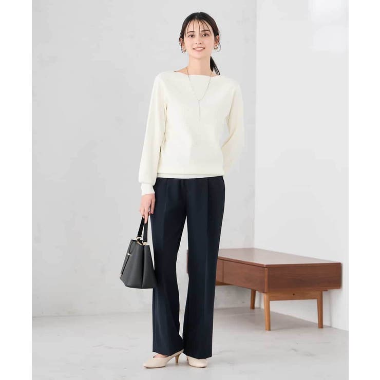 【WEB限定/洗える/UVカット】ボートネックパフスリーブニット | a.v.v【WOMEN】 | 詳細画像9 