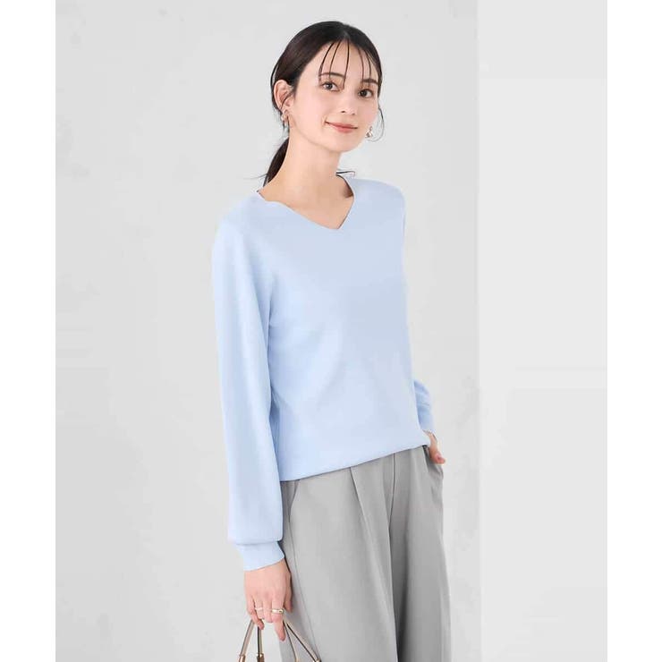 【WEB限定/洗える/UVカット】Vネックパフスリーブニット | a.v.v【WOMEN】 | 詳細画像12 