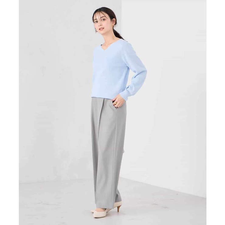 【WEB限定/洗える/UVカット】Vネックパフスリーブニット | a.v.v【WOMEN】 | 詳細画像15 