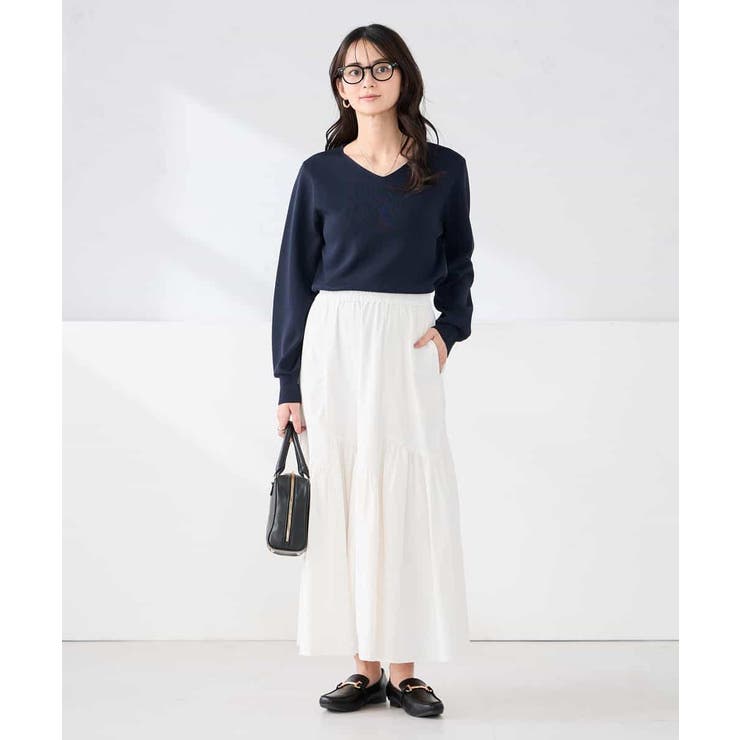 【WEB限定/洗える/UVカット】Vネックパフスリーブニット | a.v.v【WOMEN】 | 詳細画像19 