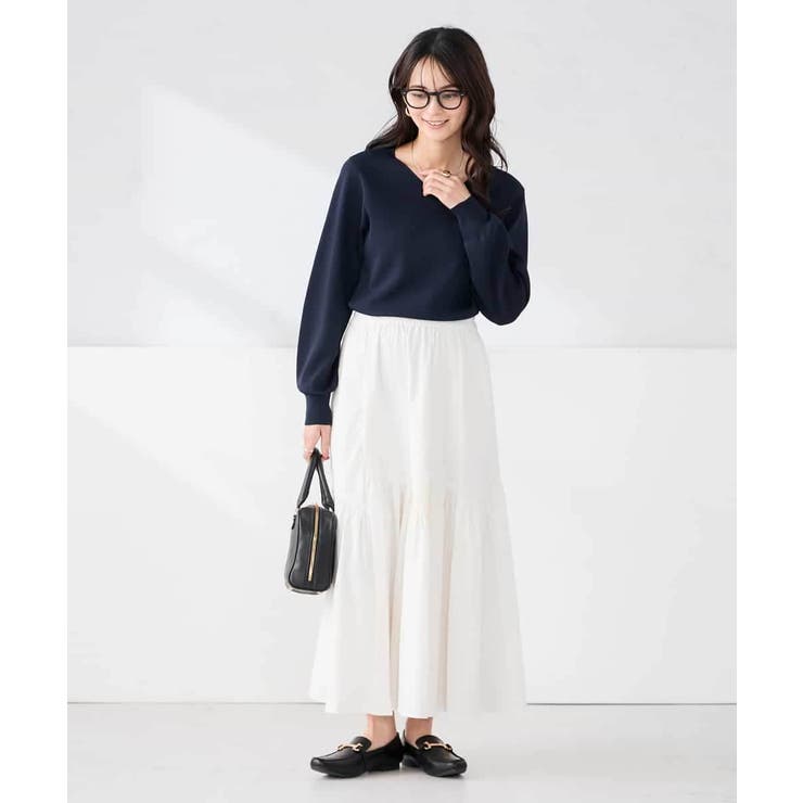 【WEB限定/洗える/UVカット】Vネックパフスリーブニット | a.v.v【WOMEN】 | 詳細画像21 