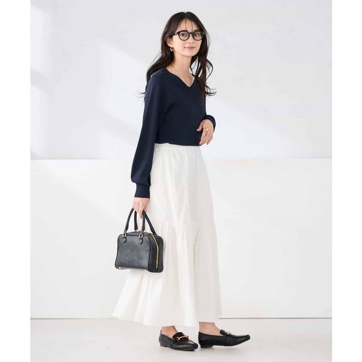 【WEB限定/洗える/UVカット】Vネックパフスリーブニット | a.v.v【WOMEN】 | 詳細画像22 