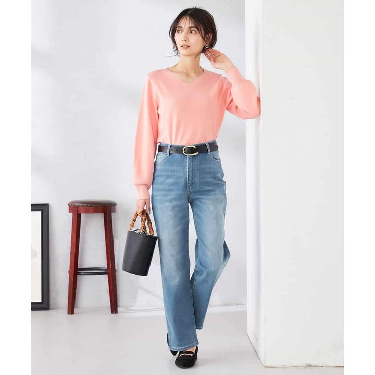 【WEB限定/洗える/UVカット】Vネックパフスリーブニット | a.v.v【WOMEN】 | 詳細画像9 