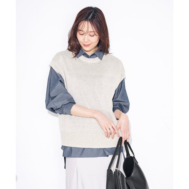 ラメリリヤンニットベスト | a.v.v【WOMEN】 | 詳細画像1 