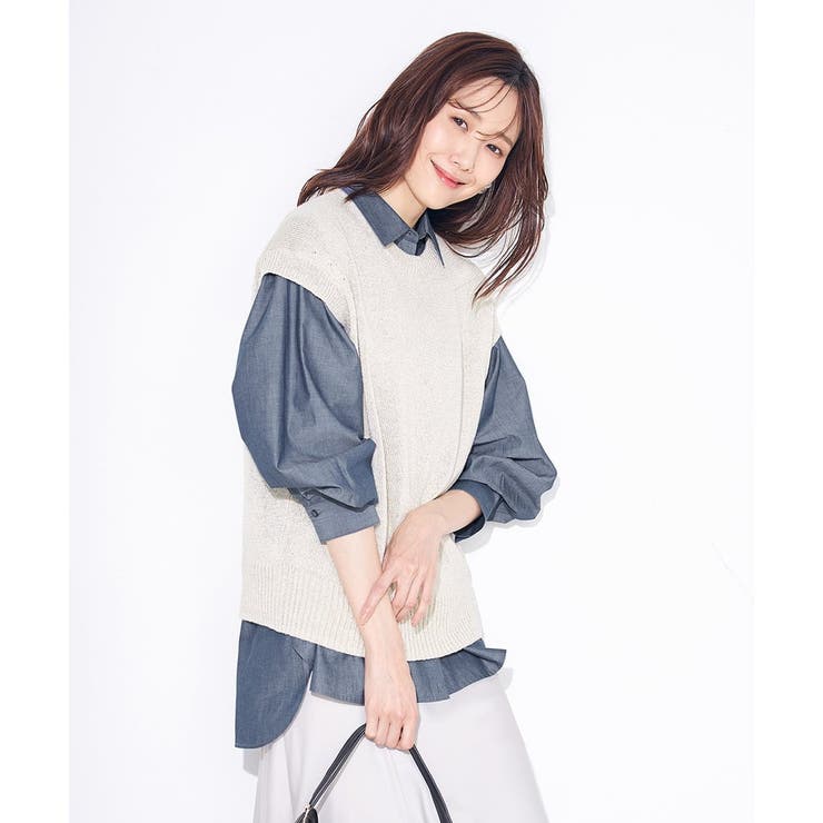 ラメリリヤンニットベスト | a.v.v【WOMEN】 | 詳細画像3 