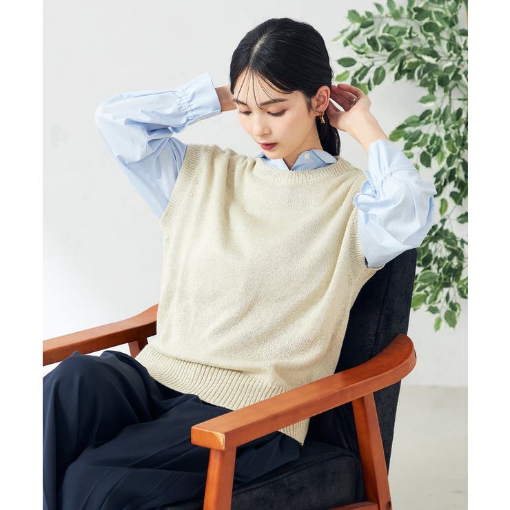 ラメリリヤンニットベスト | a.v.v【WOMEN】 | 詳細画像8 