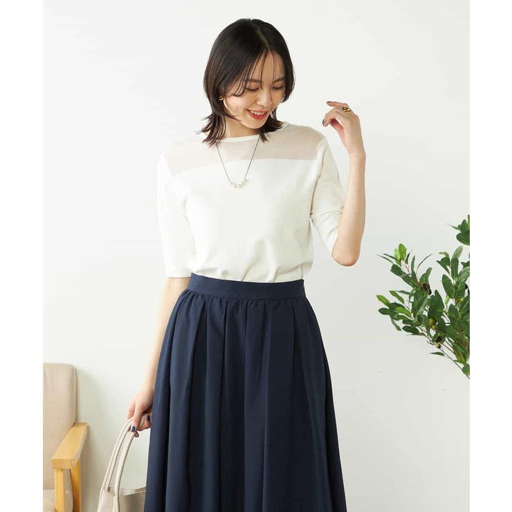 アイボリー | デコルテシアーニット | a.v.v【WOMEN】