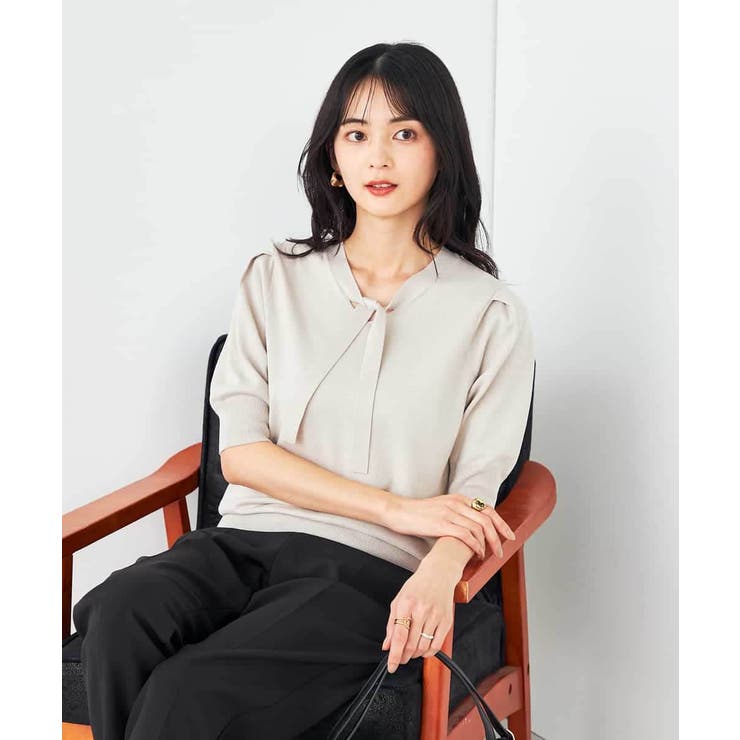 ラメ混ボウタイニット | a.v.v【WOMEN】 | 詳細画像4 