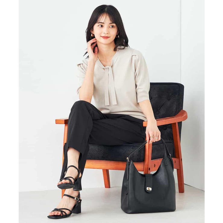 ラメ混ボウタイニット | a.v.v【WOMEN】 | 詳細画像9 