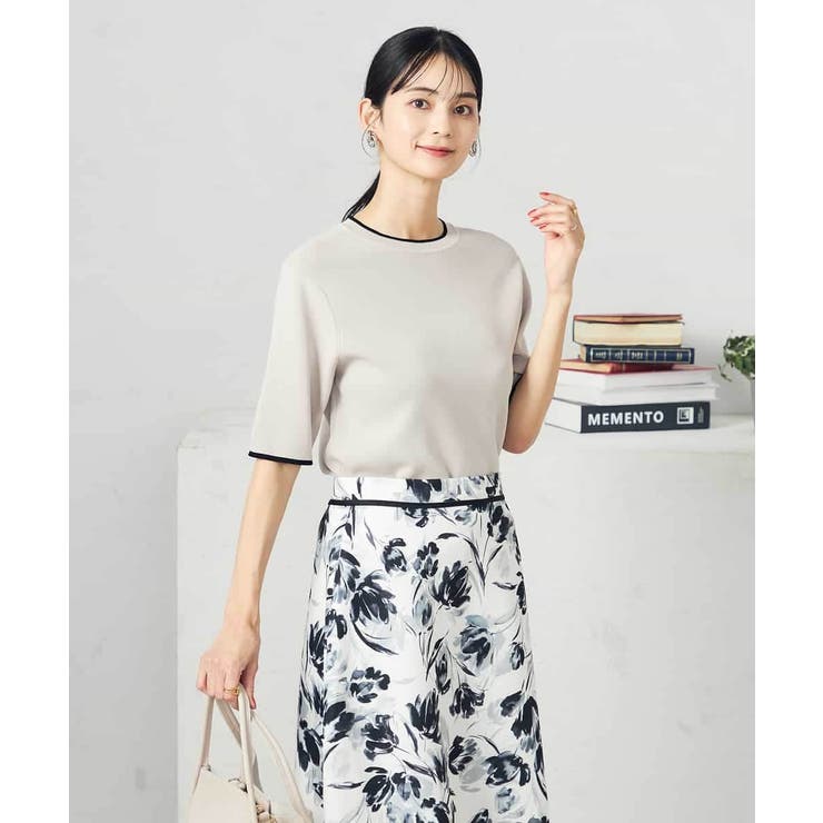 【接触冷感/UVカット/洗える】クルーネック美ラクるサマーニット | a.v.v【WOMEN】 | 詳細画像10 