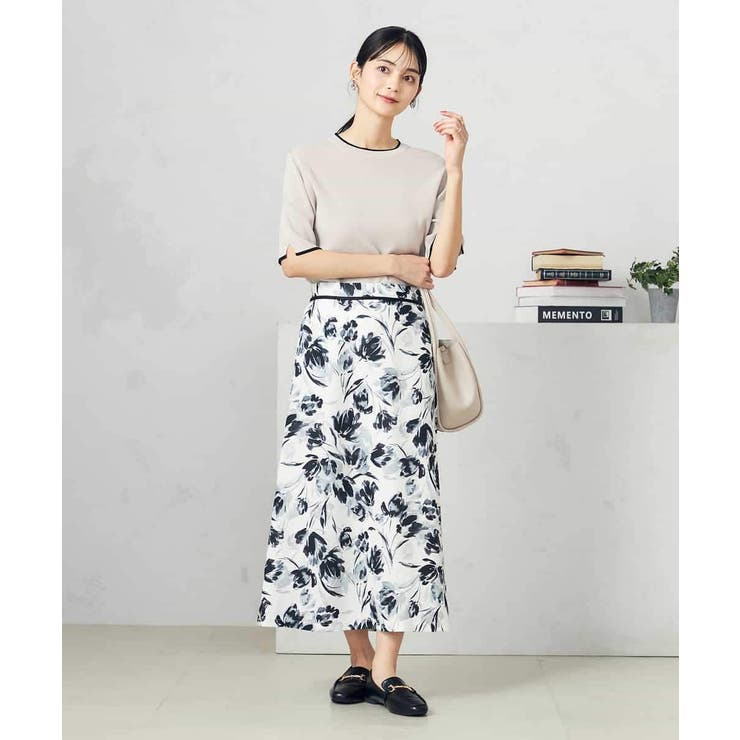 【接触冷感/UVカット/洗える】クルーネック美ラクるサマーニット | a.v.v【WOMEN】 | 詳細画像12 