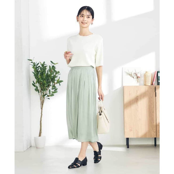 【接触冷感/UVカット/洗える】クルーネック美ラクるサマーニット | a.v.v【WOMEN】 | 詳細画像15 