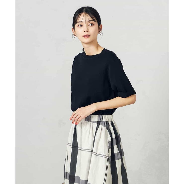 【接触冷感/UVカット/洗える】クルーネック美ラクるサマーニット | a.v.v【WOMEN】 | 詳細画像17 