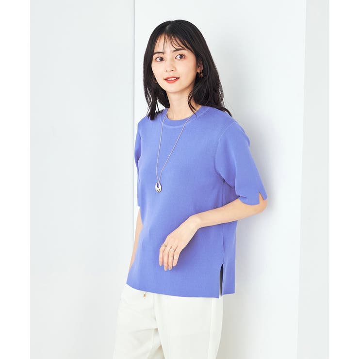 【接触冷感/UVカット/洗える】クルーネック美ラクるサマーニット | a.v.v【WOMEN】 | 詳細画像22 