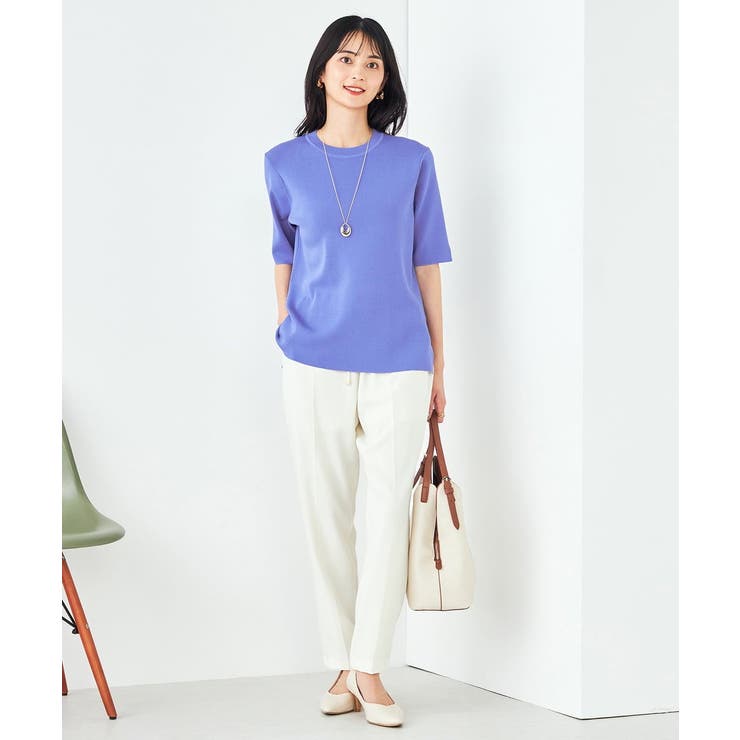 【接触冷感/UVカット/洗える】クルーネック美ラクるサマーニット | a.v.v【WOMEN】 | 詳細画像26 