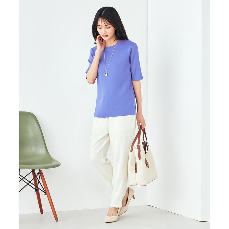 【接触冷感/UVカット/洗える】クルーネック美ラクるサマーニット | a.v.v【WOMEN】 | 詳細画像28 