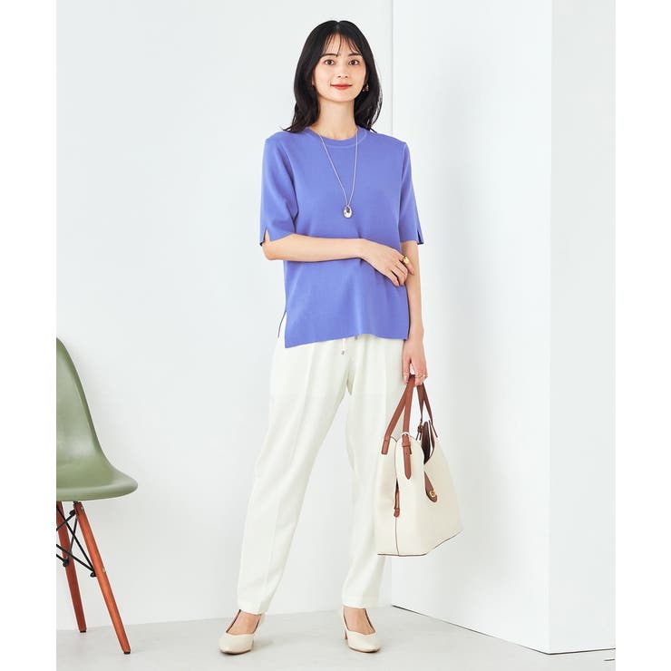 【接触冷感/UVカット/洗える】クルーネック美ラクるサマーニット | a.v.v【WOMEN】 | 詳細画像29 