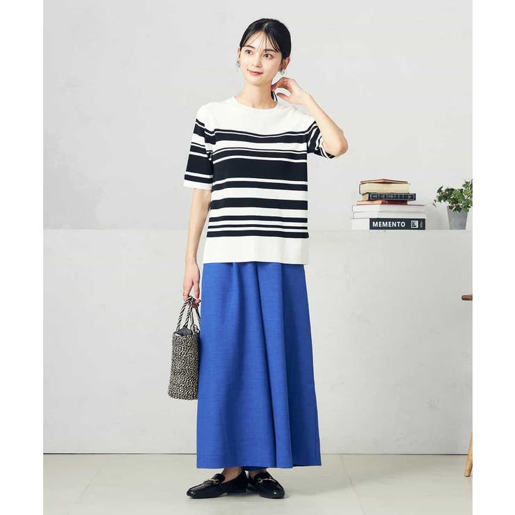 【接触冷感/UVカット/洗える】クルーネック美ラクるサマーニット | a.v.v【WOMEN】 | 詳細画像3 