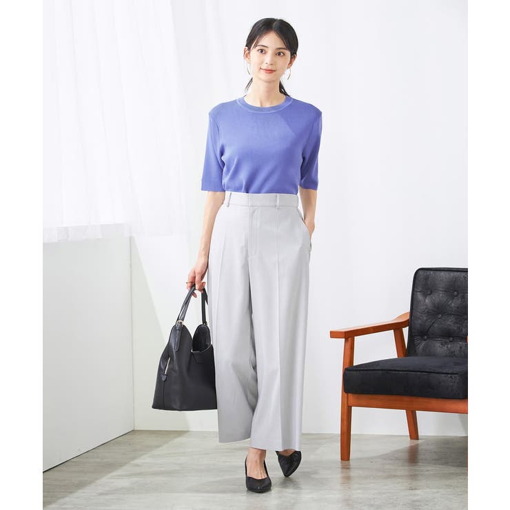 【接触冷感/UVカット/洗える】クルーネック美ラクるサマーニット | a.v.v【WOMEN】 | 詳細画像34 