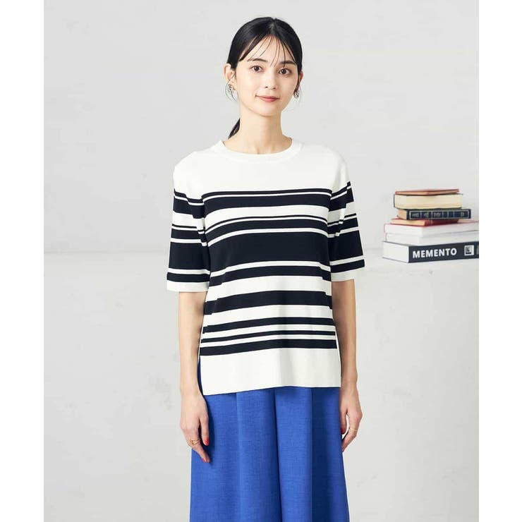 【接触冷感/UVカット/洗える】クルーネック美ラクるサマーニット | a.v.v【WOMEN】 | 詳細画像36 