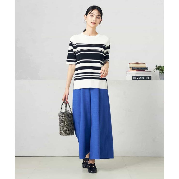 【接触冷感/UVカット/洗える】クルーネック美ラクるサマーニット | a.v.v【WOMEN】 | 詳細画像4 