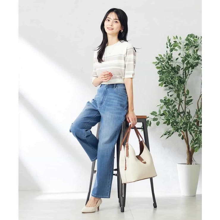 【接触冷感/UVカット/洗える】クルーネック美ラクるサマーニット | a.v.v【WOMEN】 | 詳細画像7 