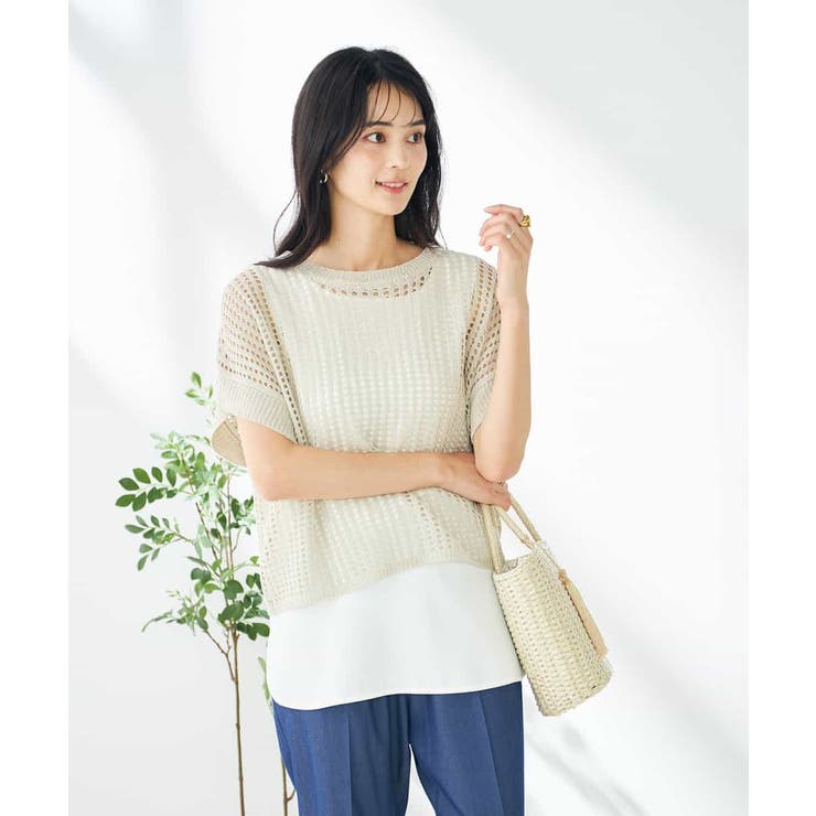 ラメメッシュサマーニット | a.v.v【WOMEN】 | 詳細画像12 
