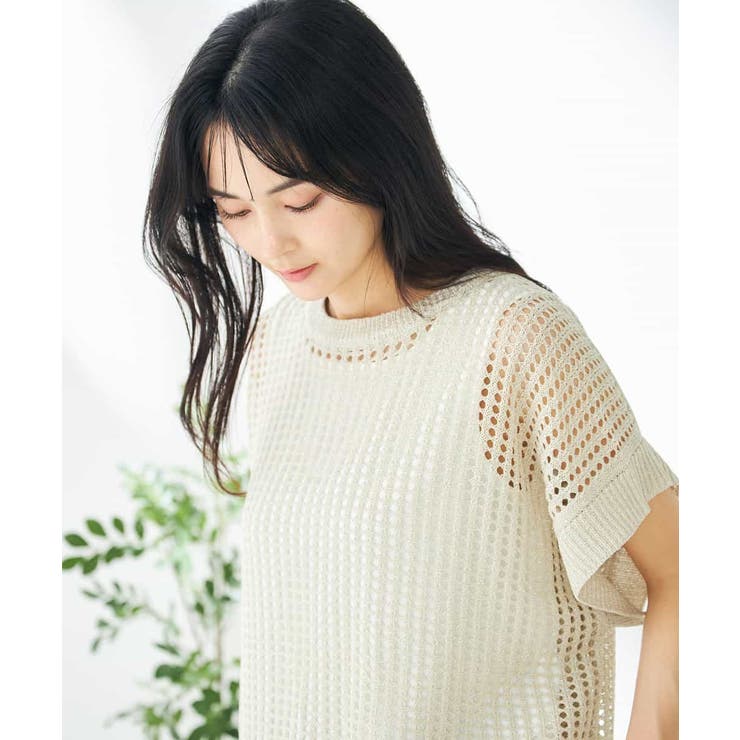 ラメメッシュサマーニット | a.v.v【WOMEN】 | 詳細画像15 