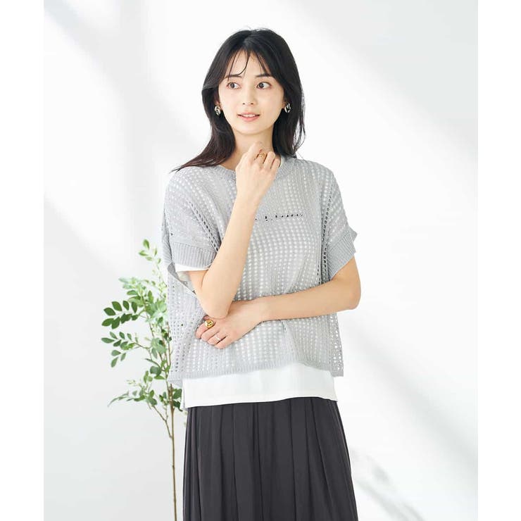 ラメメッシュサマーニット | a.v.v【WOMEN】 | 詳細画像16 